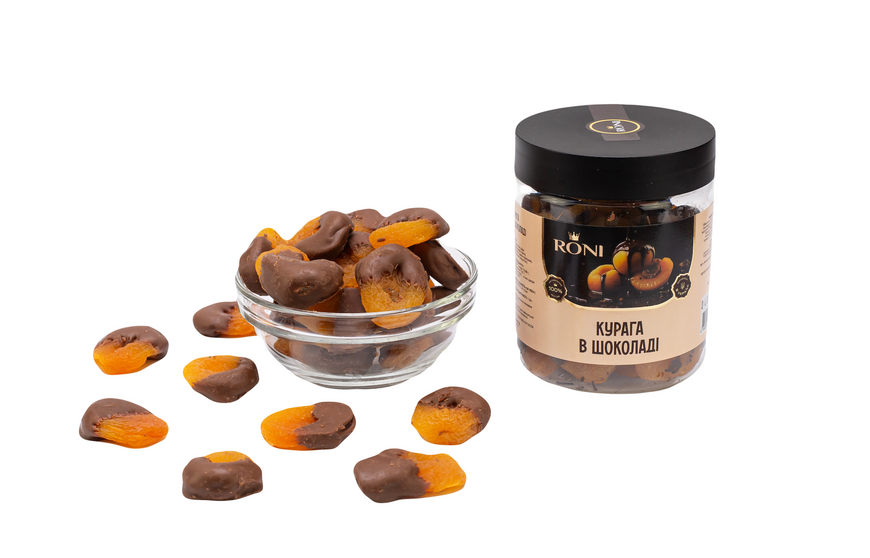 Dried apricots in chocolate