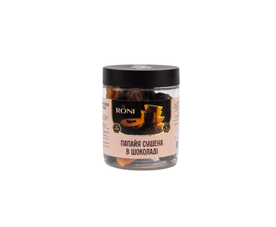 Natural papaya in chocolate